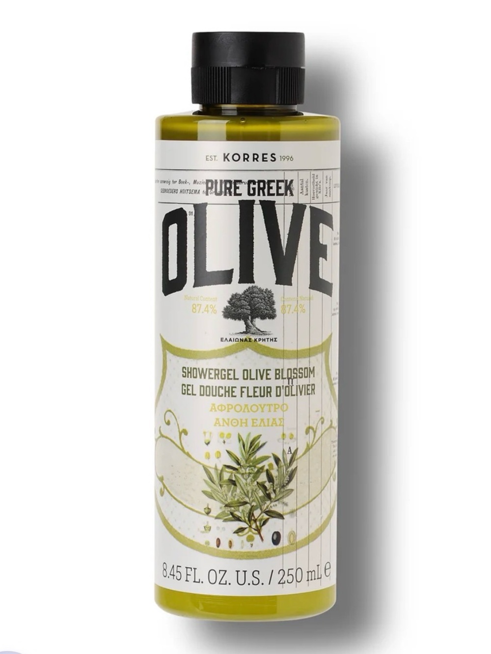 Korres Olive Green Body Wash - Pure Greek Olive Blossom